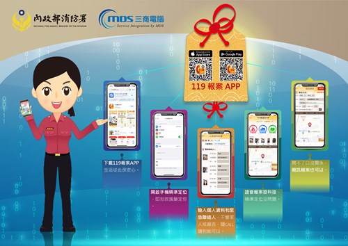 下載119報案APP，操作EASY又安心。