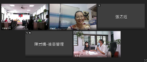 圖二： 所長與現場及線上教誨志工進行問題討論。